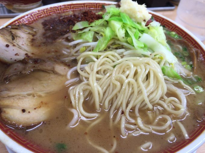 とんこつラーメンの麺