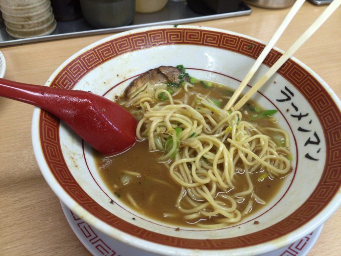 食べきる直前のラーメン