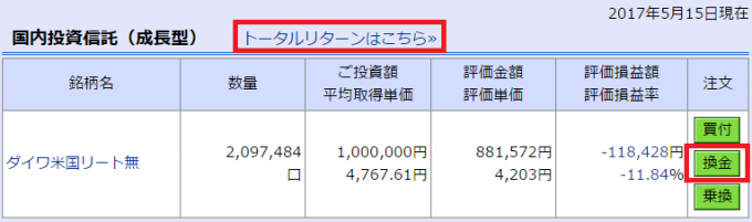 国内投資信託保有状況