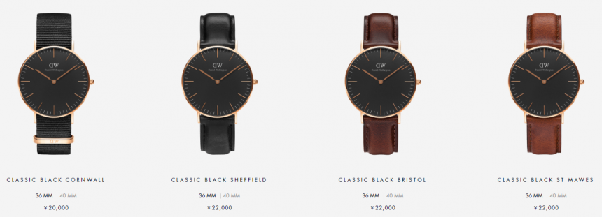 daniel wellington classic black