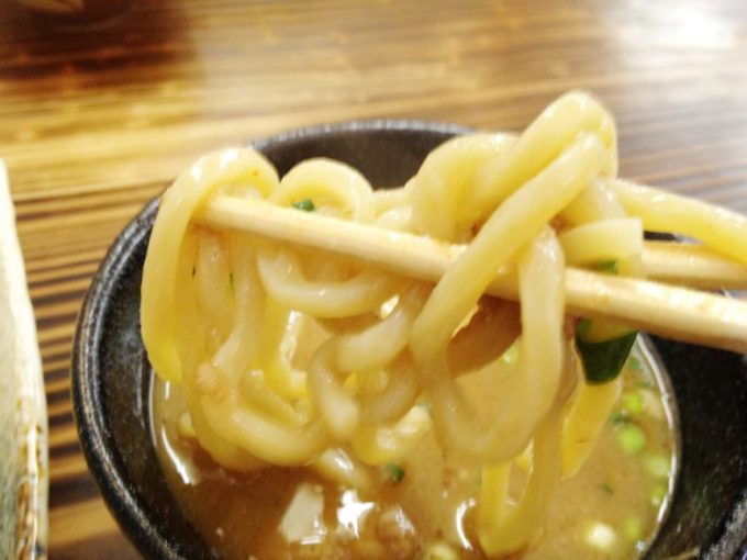 つけ汁につけた麺