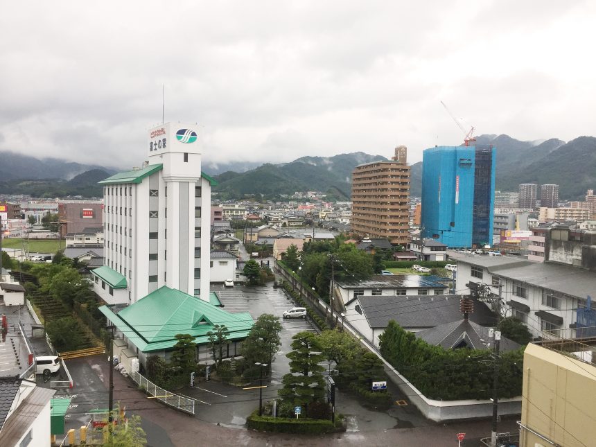 西の雅常盤の客室からの景色（山口市内）