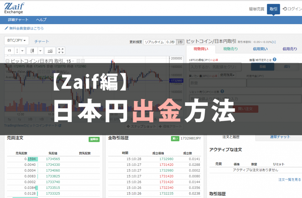 【Zaif編】日本円出金方法