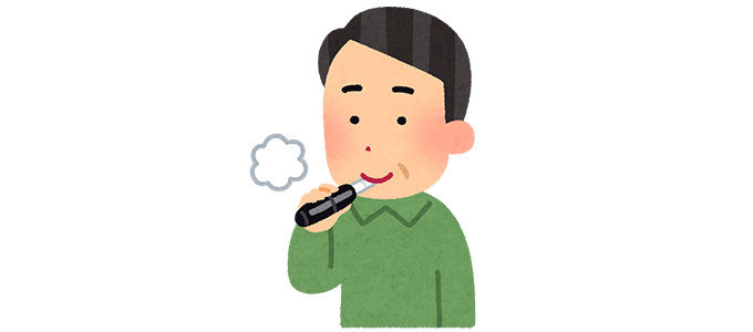 電子タバコを吸う人のイラスト