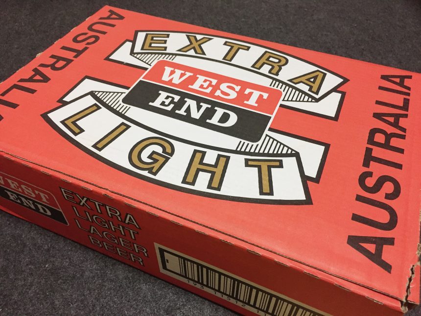 WEST END EXTRA LIGHT のケース段ボール