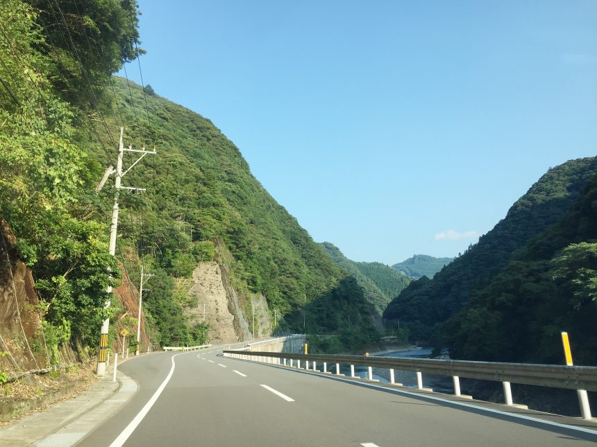 宮崎市方面へ向けて帰る道のり。