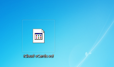 ダウンロードしたvcardファイル