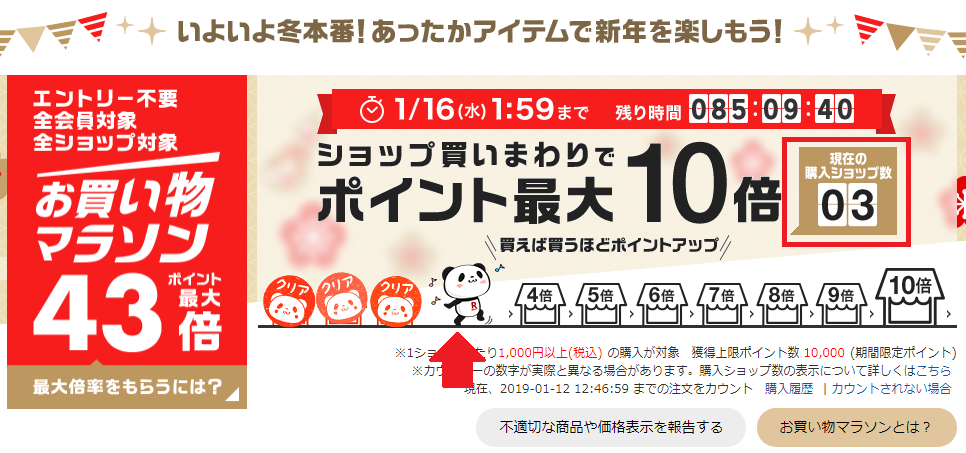 楽天お買物マラソンの詳細説明