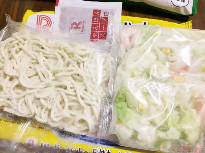 長崎ちゃんぽん冷凍食品の中身