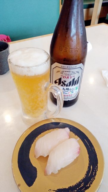 ビールと握り