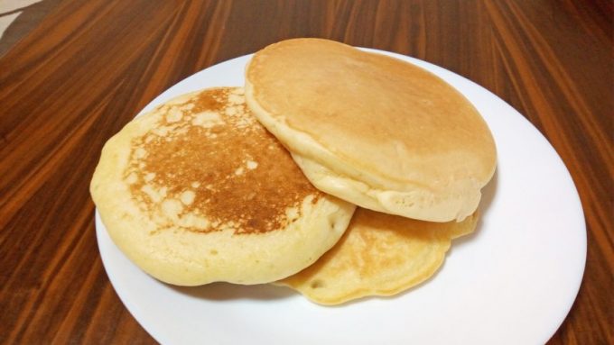 焼きあがったパンケーキ。想像以上にふっくら