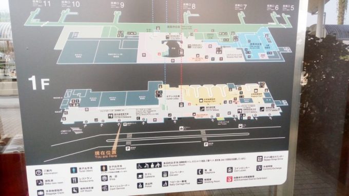 宮崎空港（KMI）の空港内案内マップ