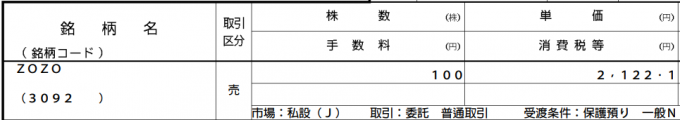 ZOZOの決済明細